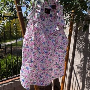 VINTAGE LIZSPORT 100% COTTON SLEEVELESS BUTTON-DOWN SIZE 12